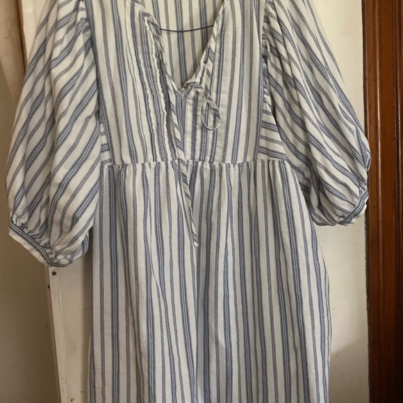 Striped cotton tunic/dress. Pockets! - Picture 7 of 7